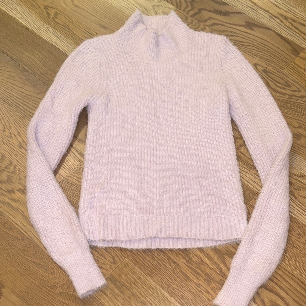 Marled Lavender Fuzzy Sweater